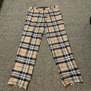 Loose fitting plaid pants